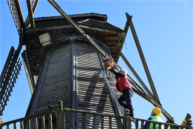 Tarihi Çark ve Yel Değirmeni’nde restore çalışmaları başladı