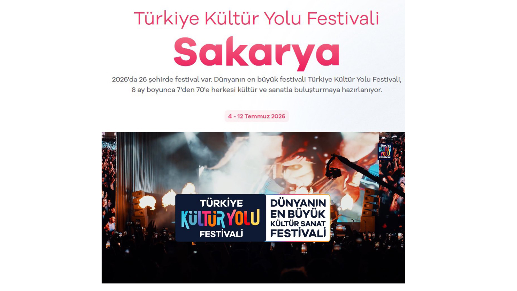 Kültür Yolu Festivali’nin Sakarya takvimi paylaşıldı: 9 sanatçı, tiyatrolar ve sergi geliyor…