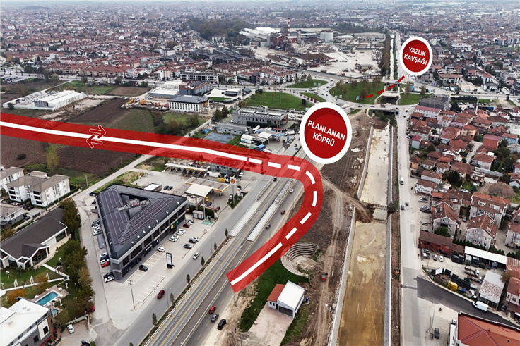 Yenikent trafiğini çarşıya direkt bağlayacak duble yol ve köprü geliyor