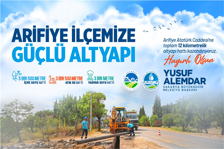 Arifiye Atatürk Caddesi sağlam altyapıyla buluşuyor