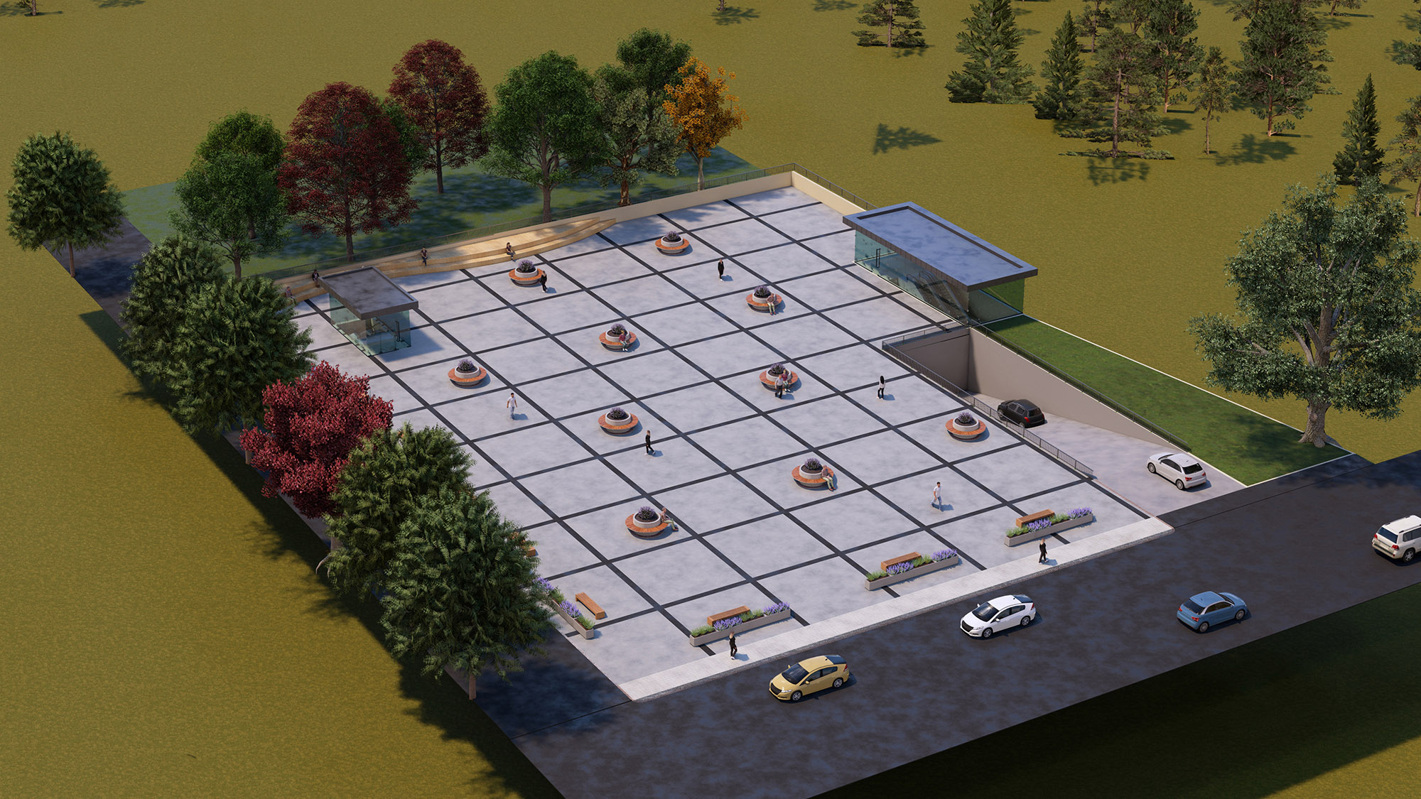 Yaşayan meydan, yeraltı otoparkı ve 3 katlı kapalı spor salonu…