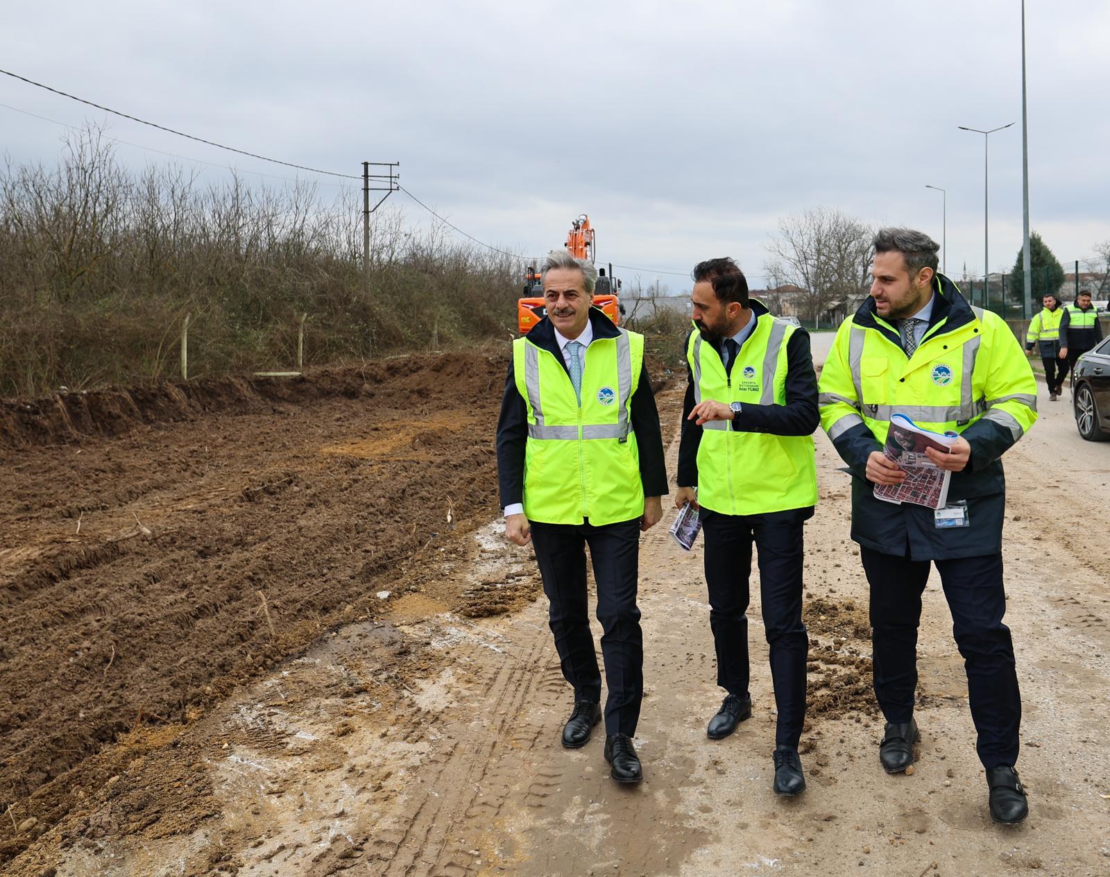 Yazlık Kavşağı’nda trafik yükünü hafifletecek duble yolda çalışmalar başladı