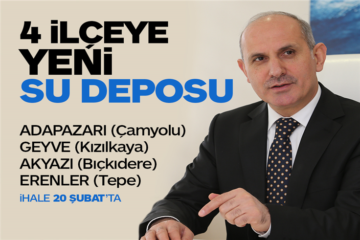4 İlçeye Yeni Su Deposu