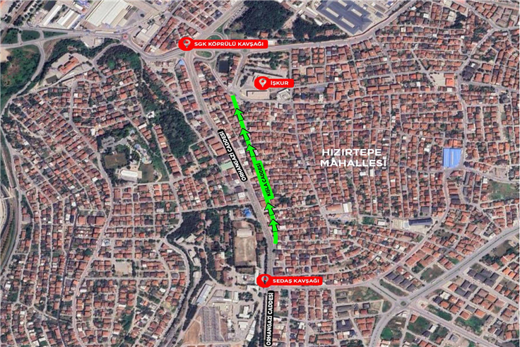 Sürücüler dikkat: SGK Hattı’ndaki Kışla Caddesi’nde trafik akışı değişti
