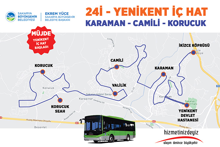 Yenikent bölgesinde yeni otobüs hattı hizmete başladı