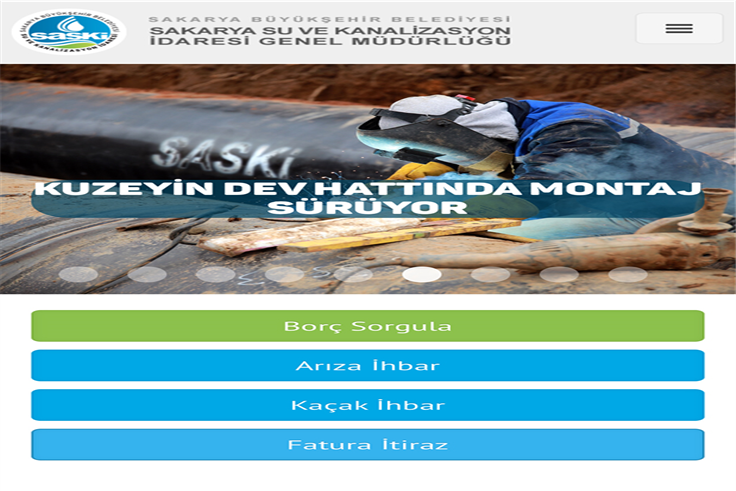 SASKİ’ye dair her şey mobilde