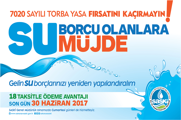 Su Borcu Olanlara Torba Yasa Müjdesi