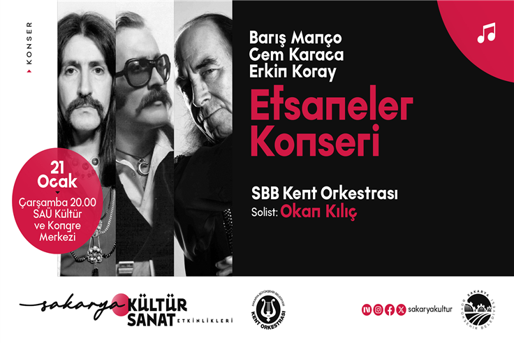 Ocak kültür sanat takvimi ‘Efsaneler Konseri’ ile devam ediyor