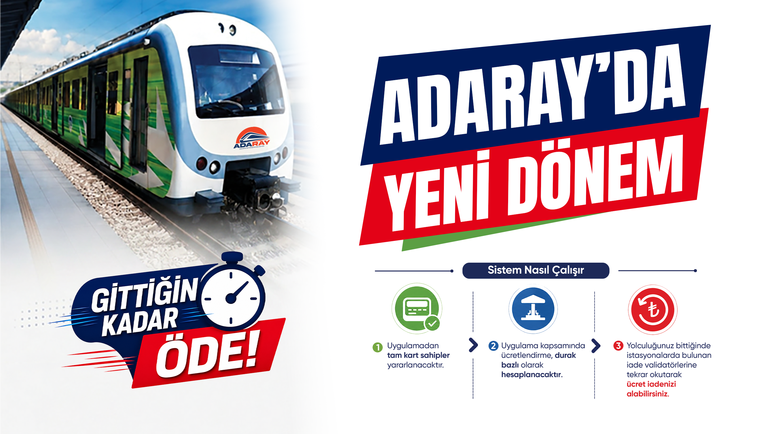 Sakarya ulaşımında ‘gittiğin kadar öde’ dönemi ADARAY ile başladı: Büyükşehir detayları paylaştı
