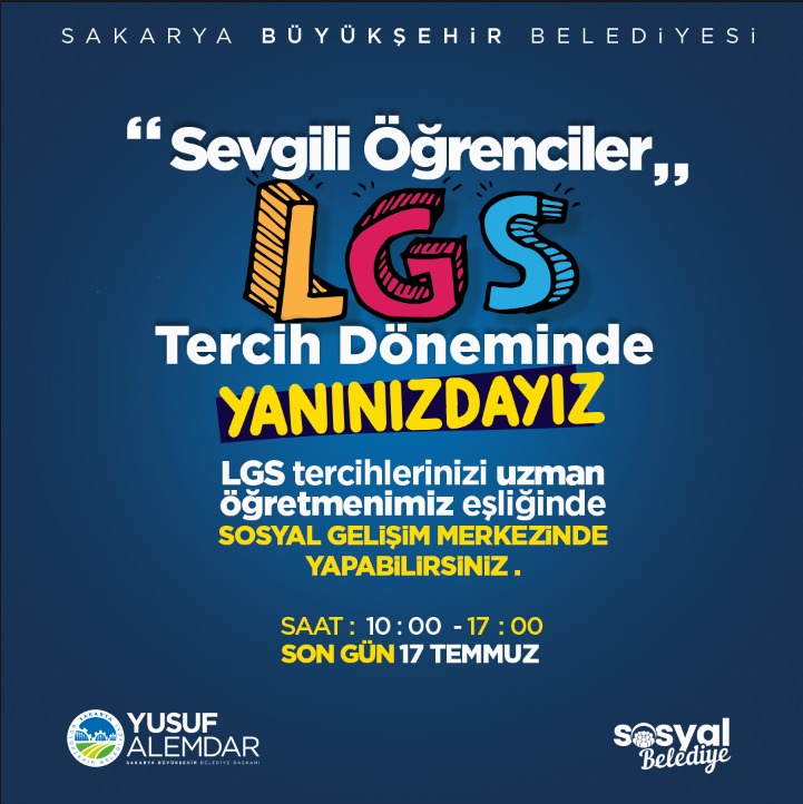 Büyükşehir’den LGS öğrencilerine önemli çağrı: Son gün 17 Temmuz