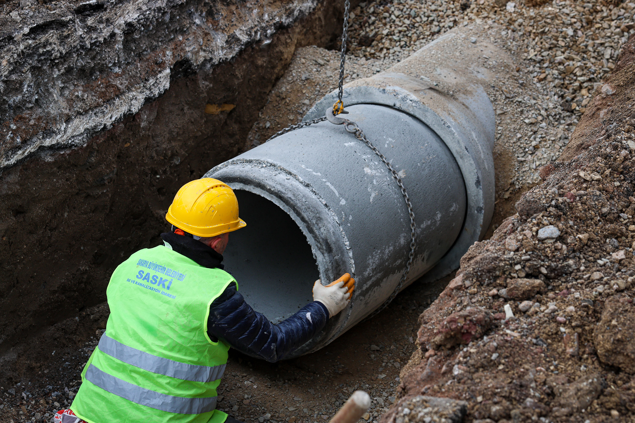 Arifiye’nin 12 kilometrelik dev altyapı projesi kısa sürede yüzde 50 seviyesine geldi