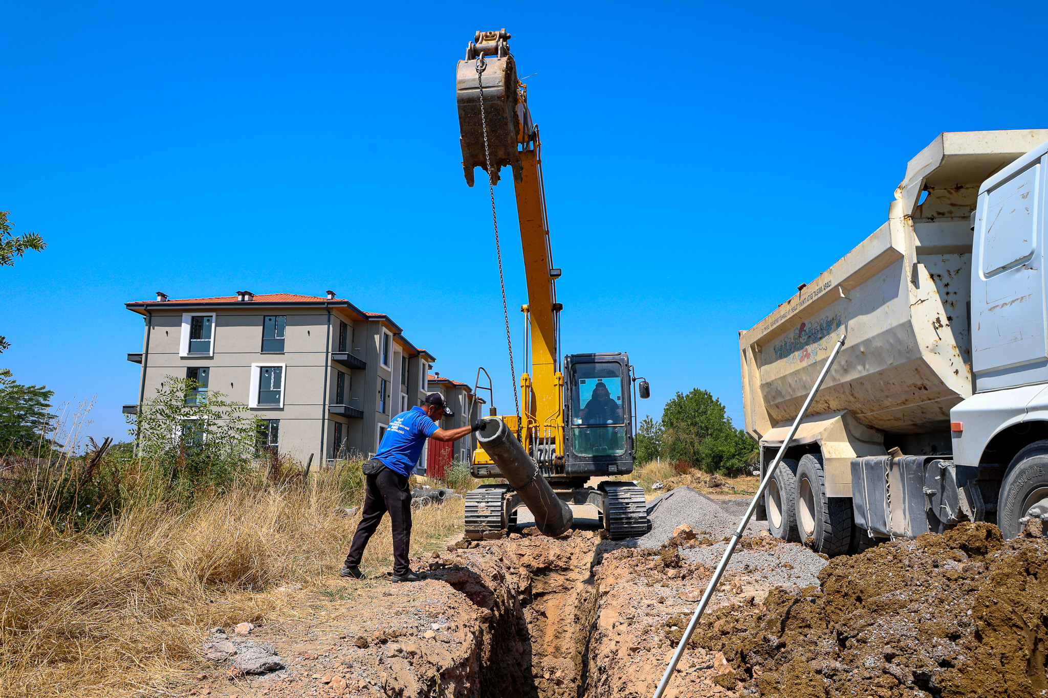 Karapınar Mahallesi’nde atık su altyapısı için çalışmalar başladı