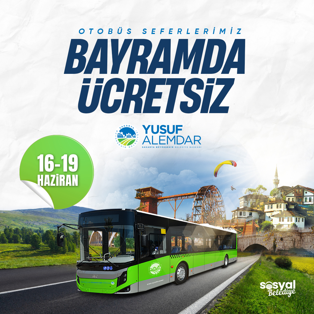 Büyükşehir otobüsleri bayramın 4 günü de ücretsiz