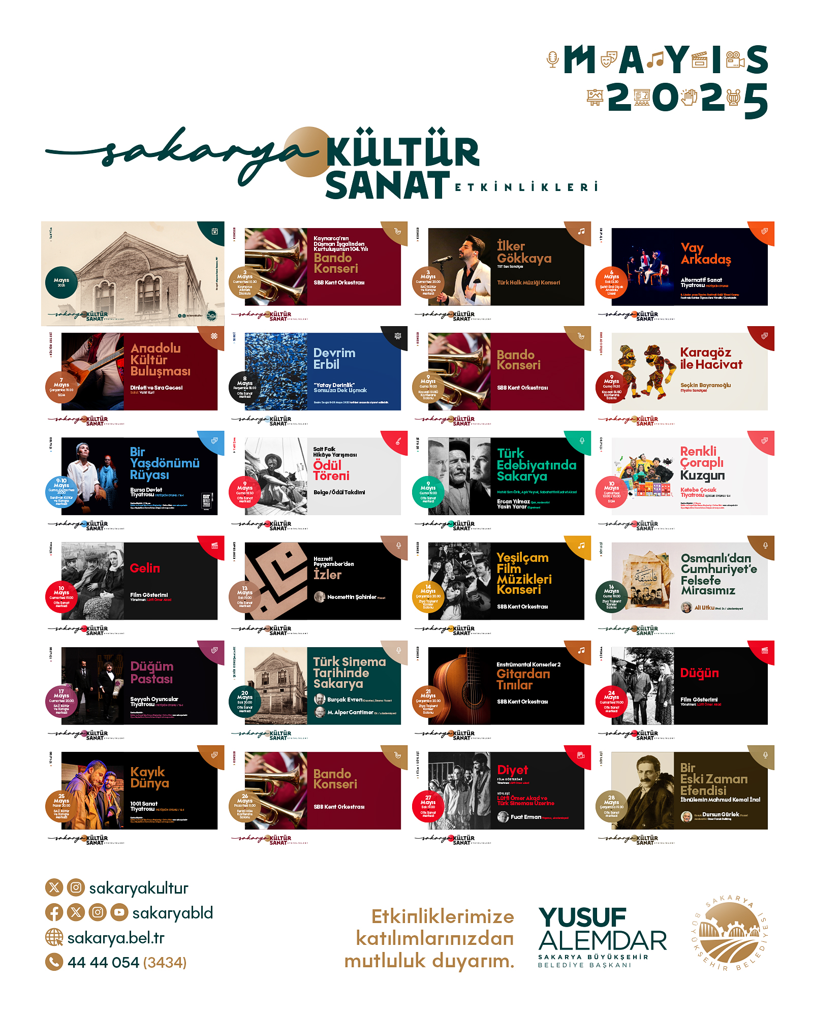 Büyükşehir kültür sanat etkinliklerinde Mayıs takvimi belli oldu