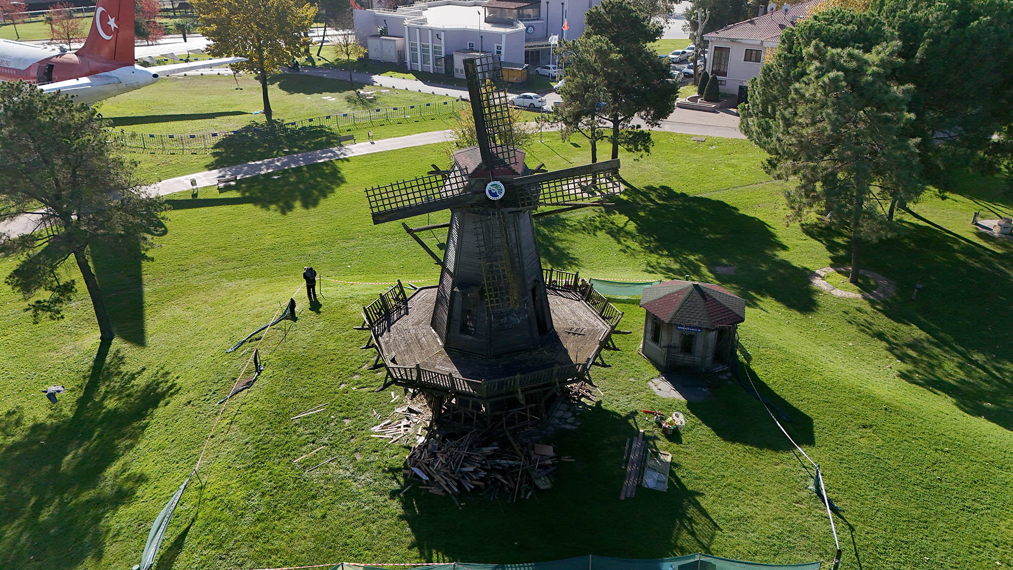 Tarihi Çark ve Yel Değirmeni’nde restore çalışmaları başladı