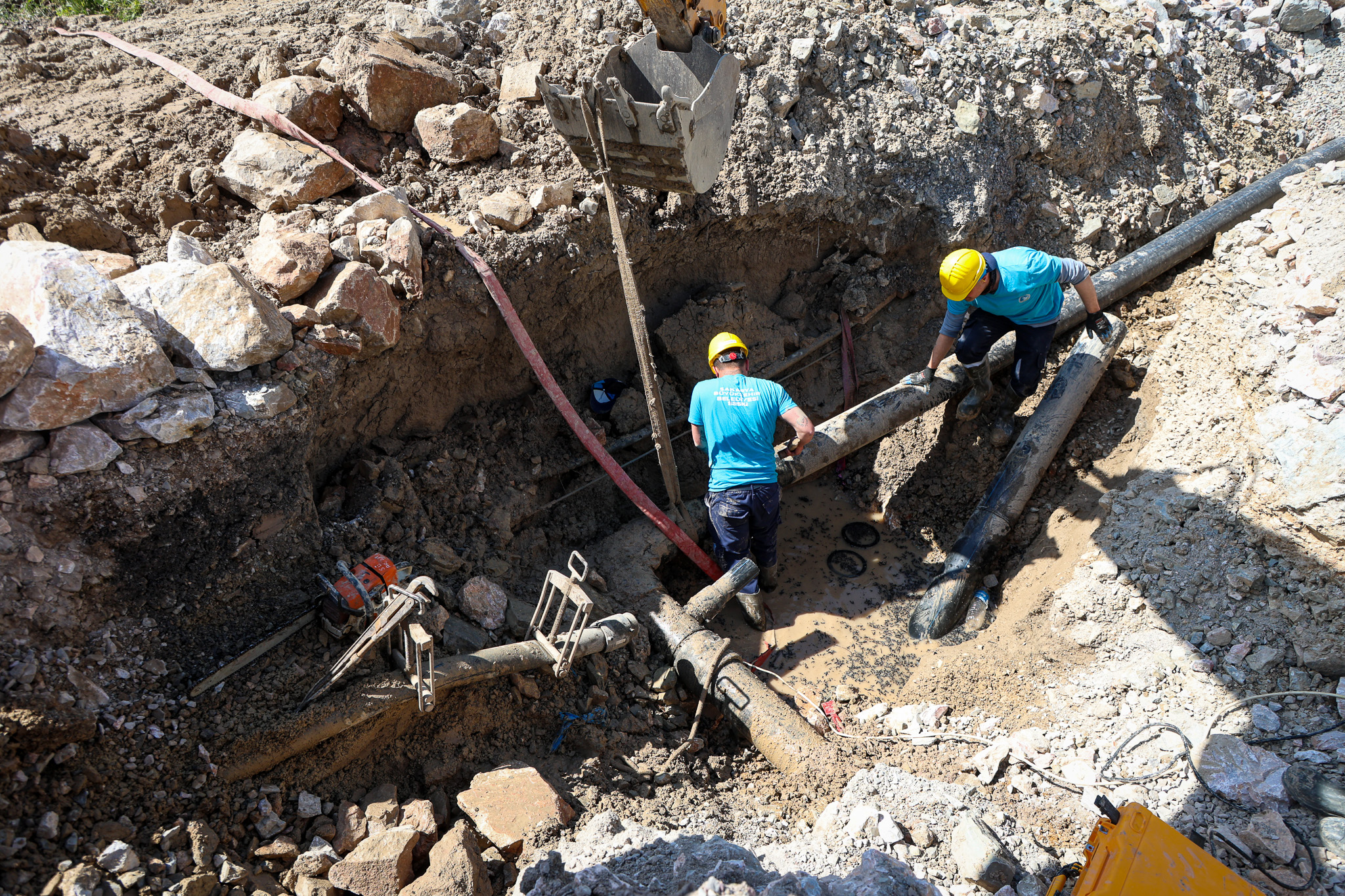 Yazlık’ın trafik yükünü azaltacak yola SASKİ’den güçlü altyapı desteği