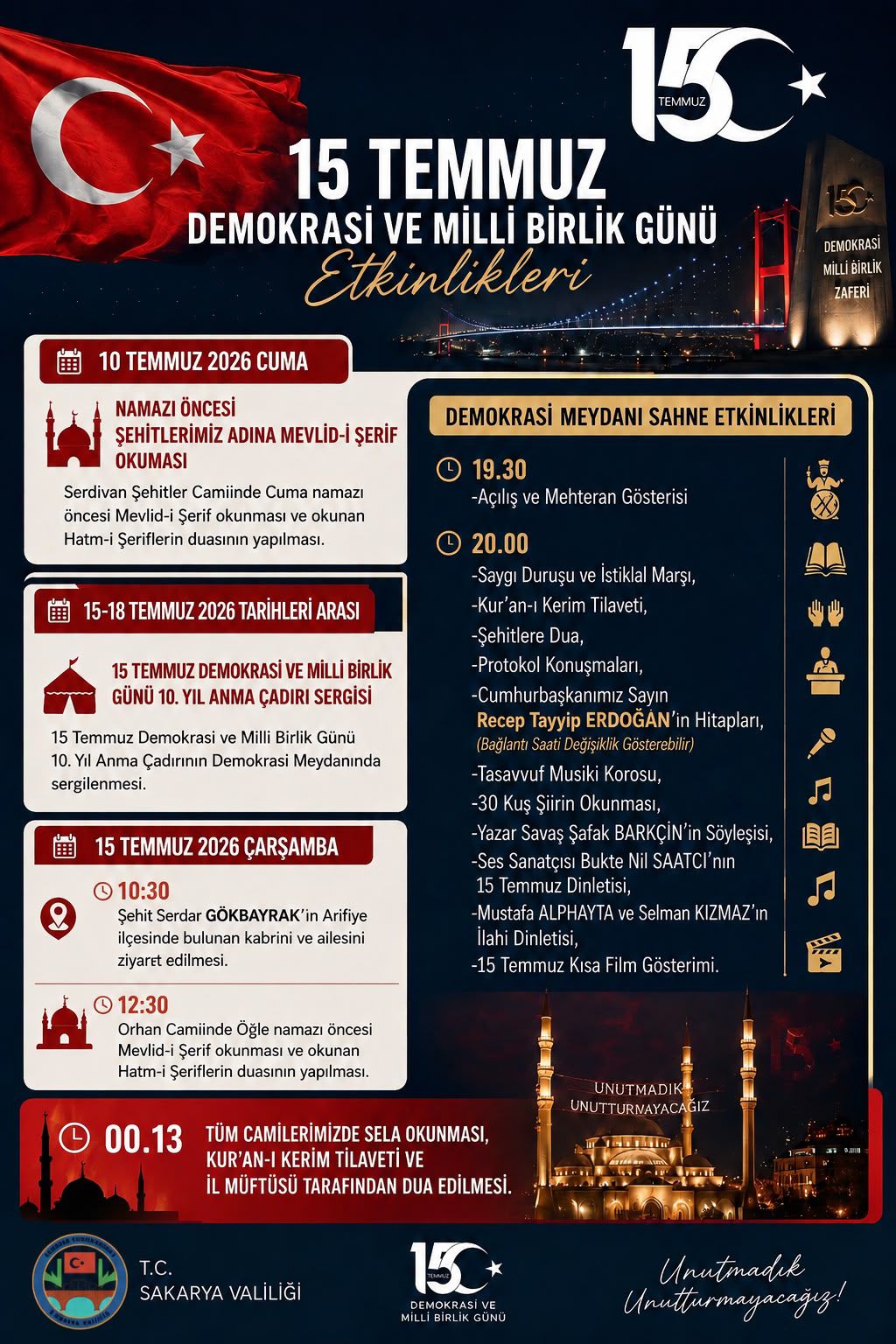 “15 Temmuz'un 10'uncu yılında yine meydanlarda olacağız”