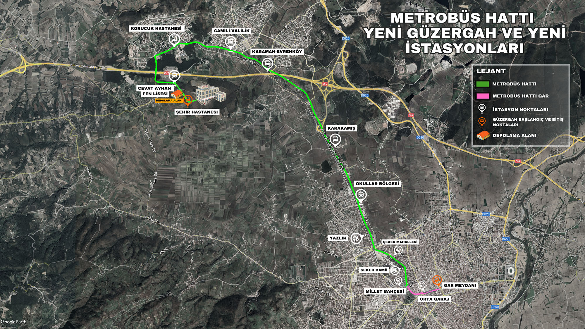 Metrobüs hattı uzadı: Şehir Hastanesi ile Gar Meydanı arasında hizmet sunacak