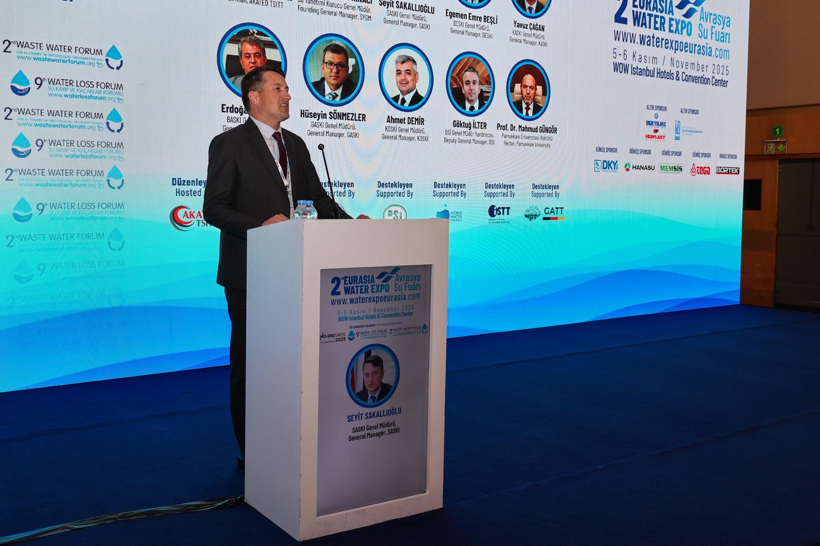 SASKİ Genel Müdürü Sakallıoğlu İstanbul’daki su fuarında: “Tek kaygımız suyun geleceğidir” 
