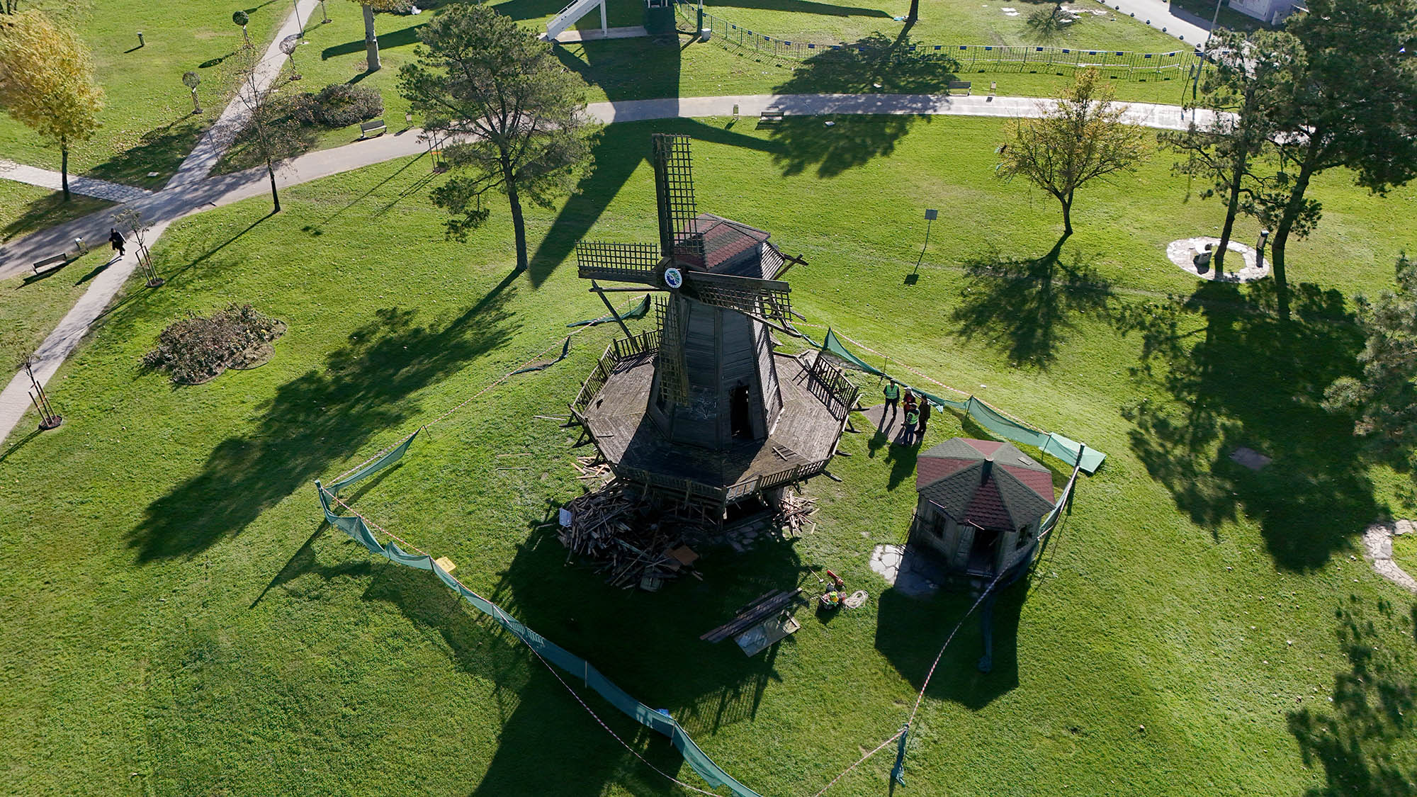 Tarihi Çark ve Yel Değirmeni’nde restore çalışmaları başladı