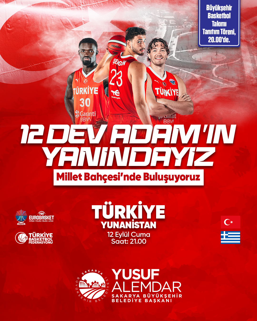Milli heyecan Millet Bahçesi’nde dev ekranda yaşanacak