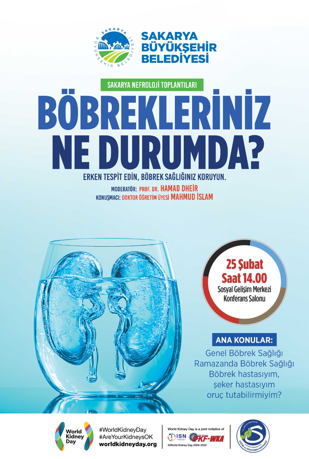 Böbrek sağlığıyla ilgili bilinmesi gerekenler bu konferansta anlatılacak 