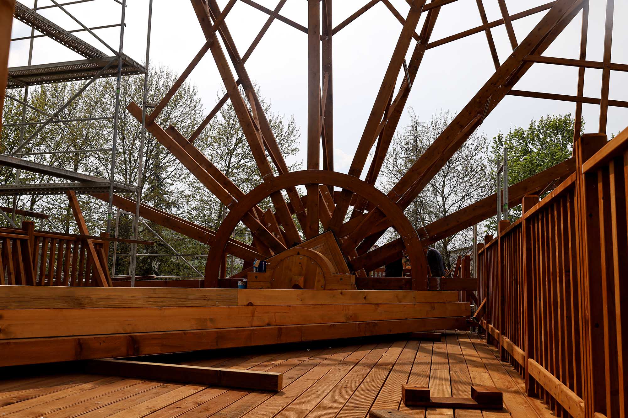 Şehrin kültürel simgesi Tarihi Çark’ta titiz çalışma devam ediyor