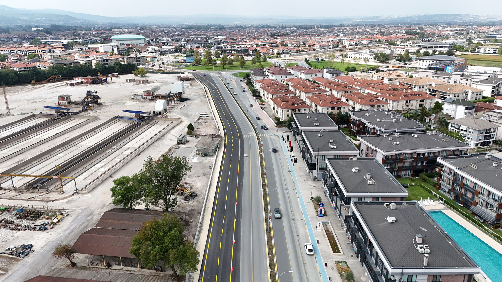 Yazlık Kavşağı ile Millet Bahçesi arasındaki yol çalışmaları tamamlandı