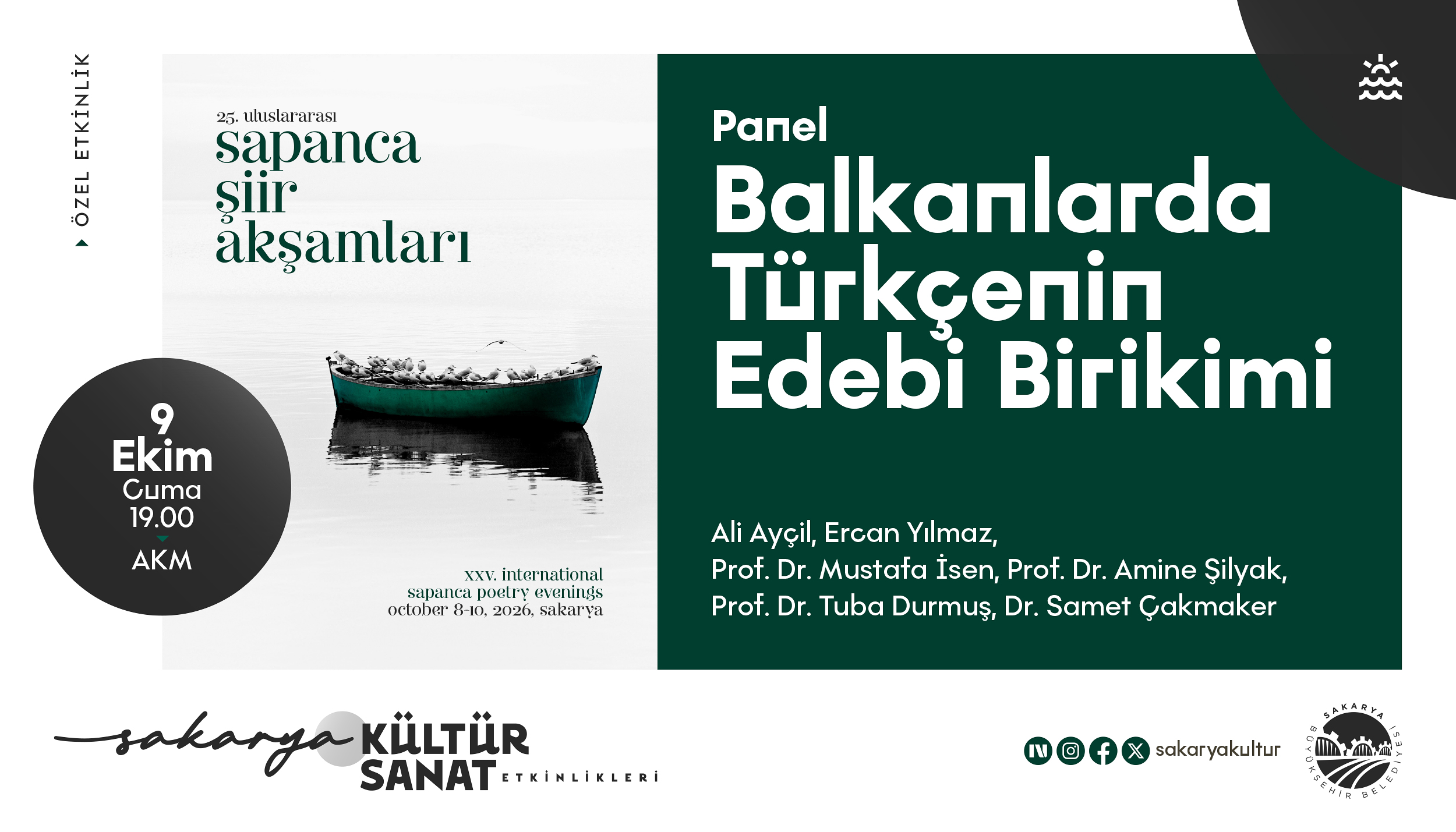 25’inci Uluslararası Sapanca Şiir Akşamları başlıyor
