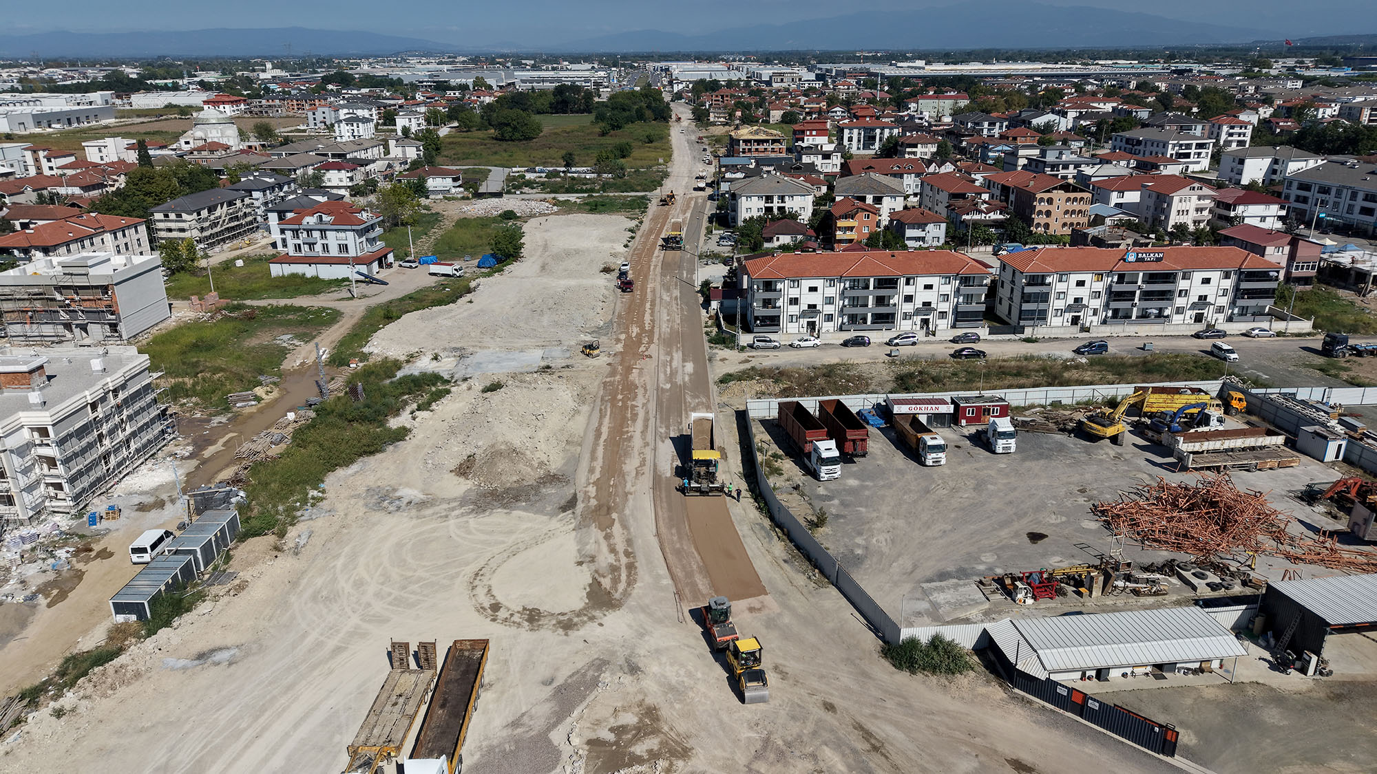 Hanlı-OSB arası duble yolda çalışmalar hızlandı