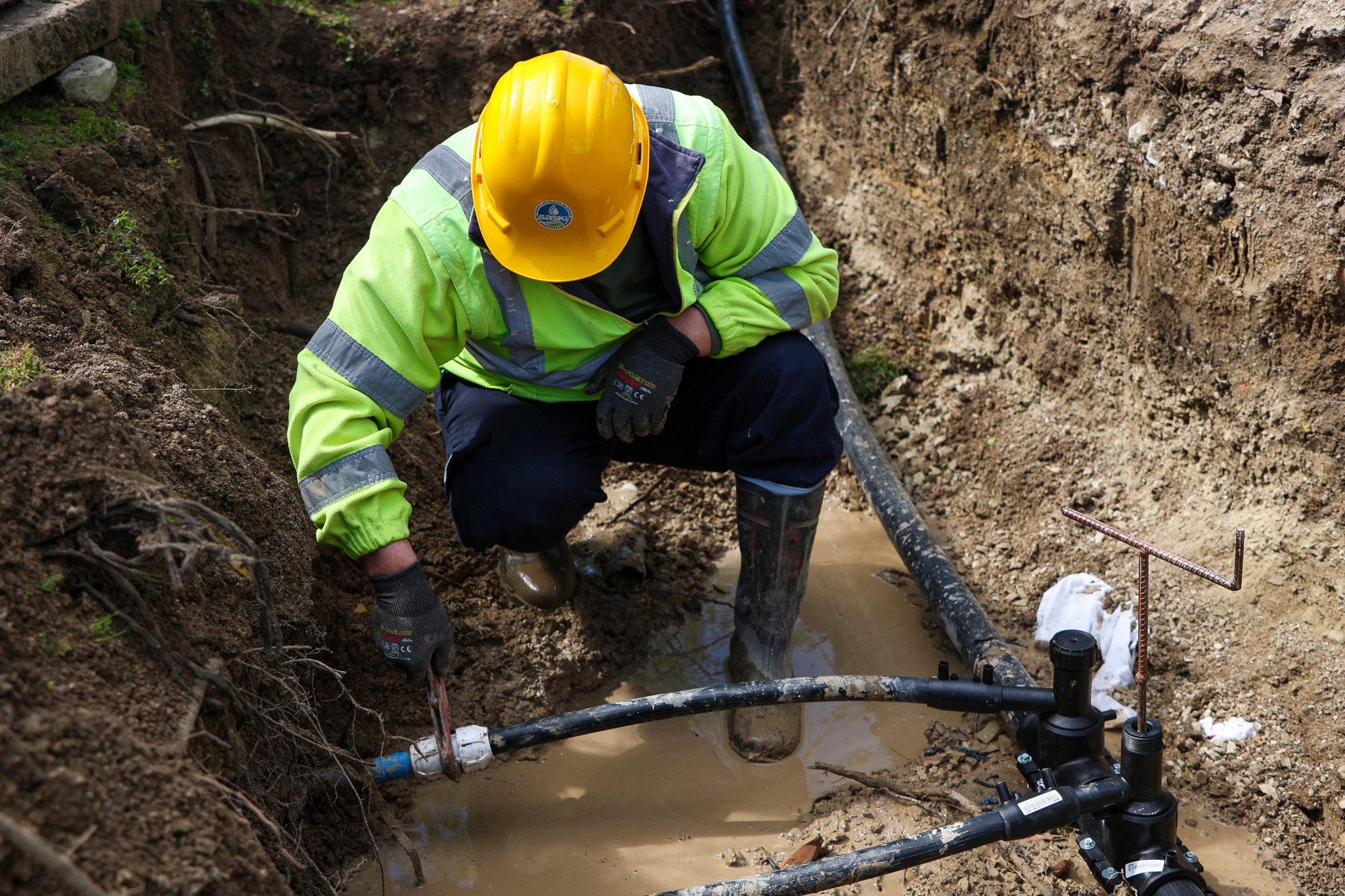 Kaynarca Osmanlı Mahallesi’nin ana iletim hattı SASKİ ile güvence altına alınıyor