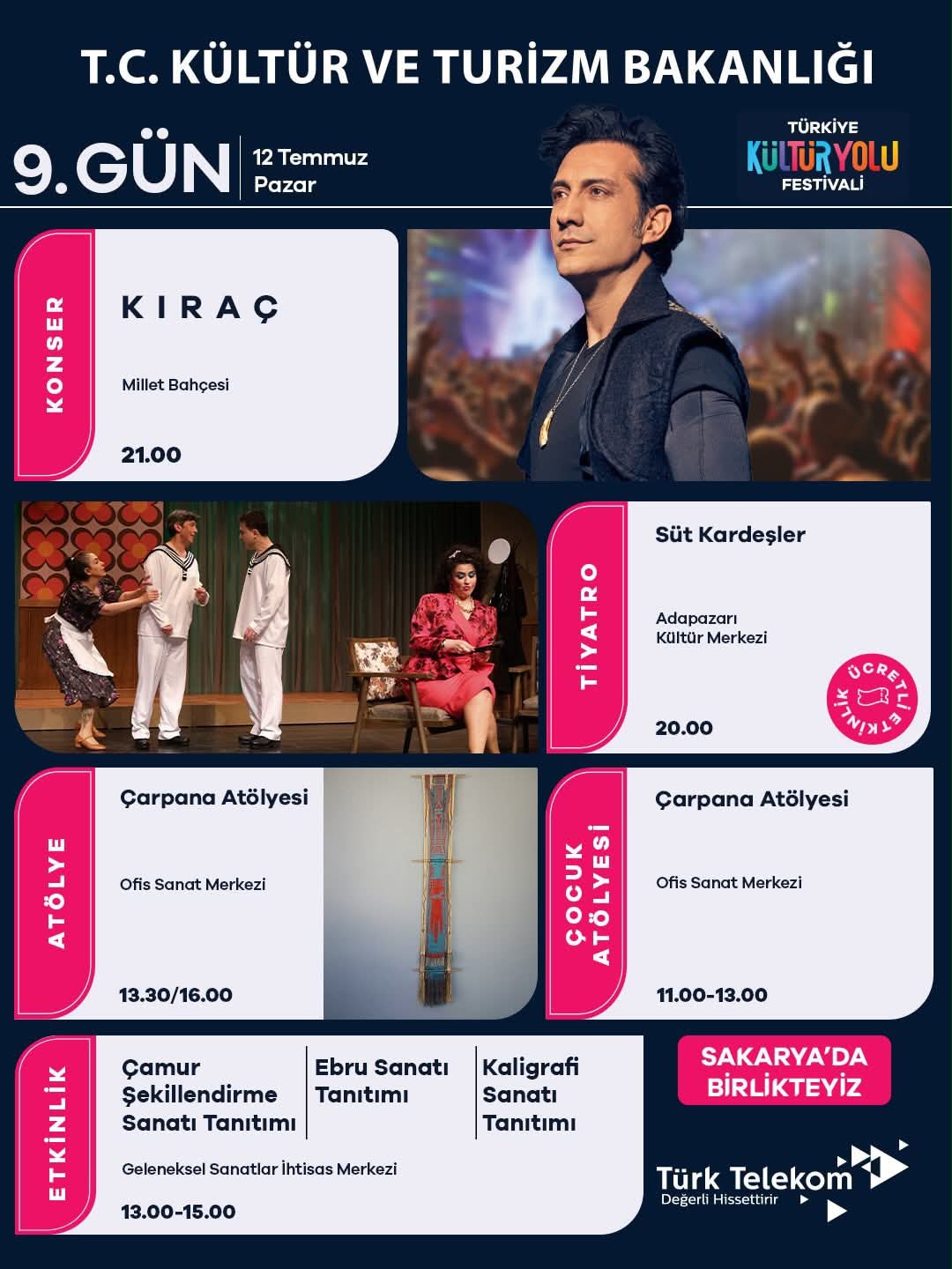 Sakarya’da Kültür Yolu Festivali başlıyor: “Bu heyecanı hep birlikte yaşayalım”