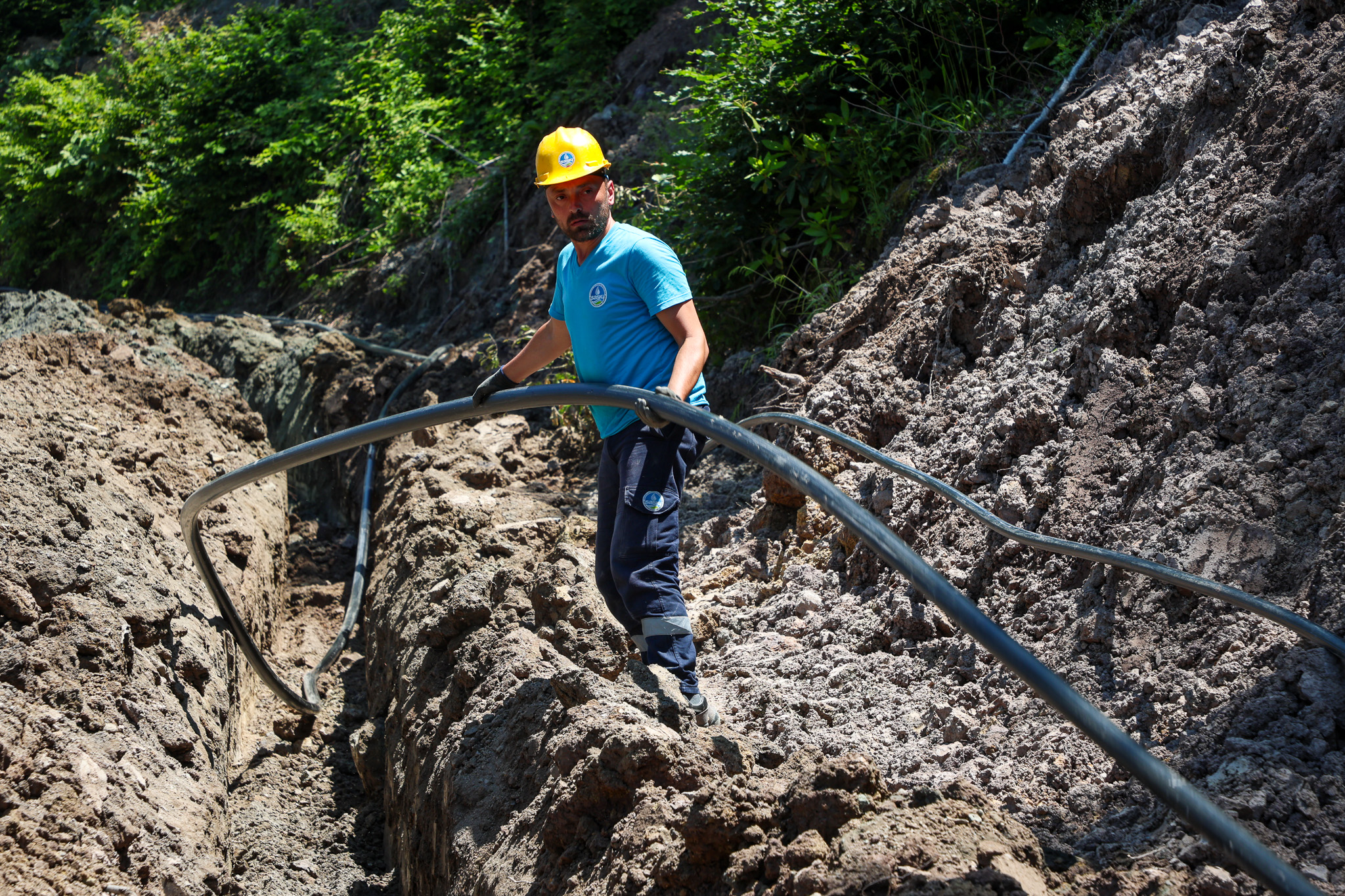 Geyve Kızılkaya’da selin hasar verdiği isale hattı tamamen yenilendi