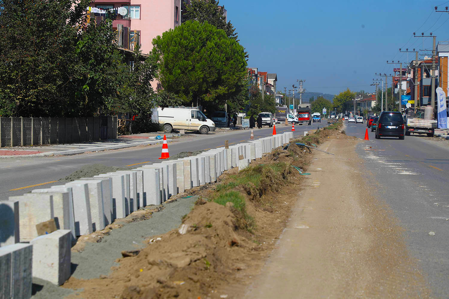 Şeker girişinde dönüşüm başladı: Ahmet Yesevi Caddesi yenileniyor