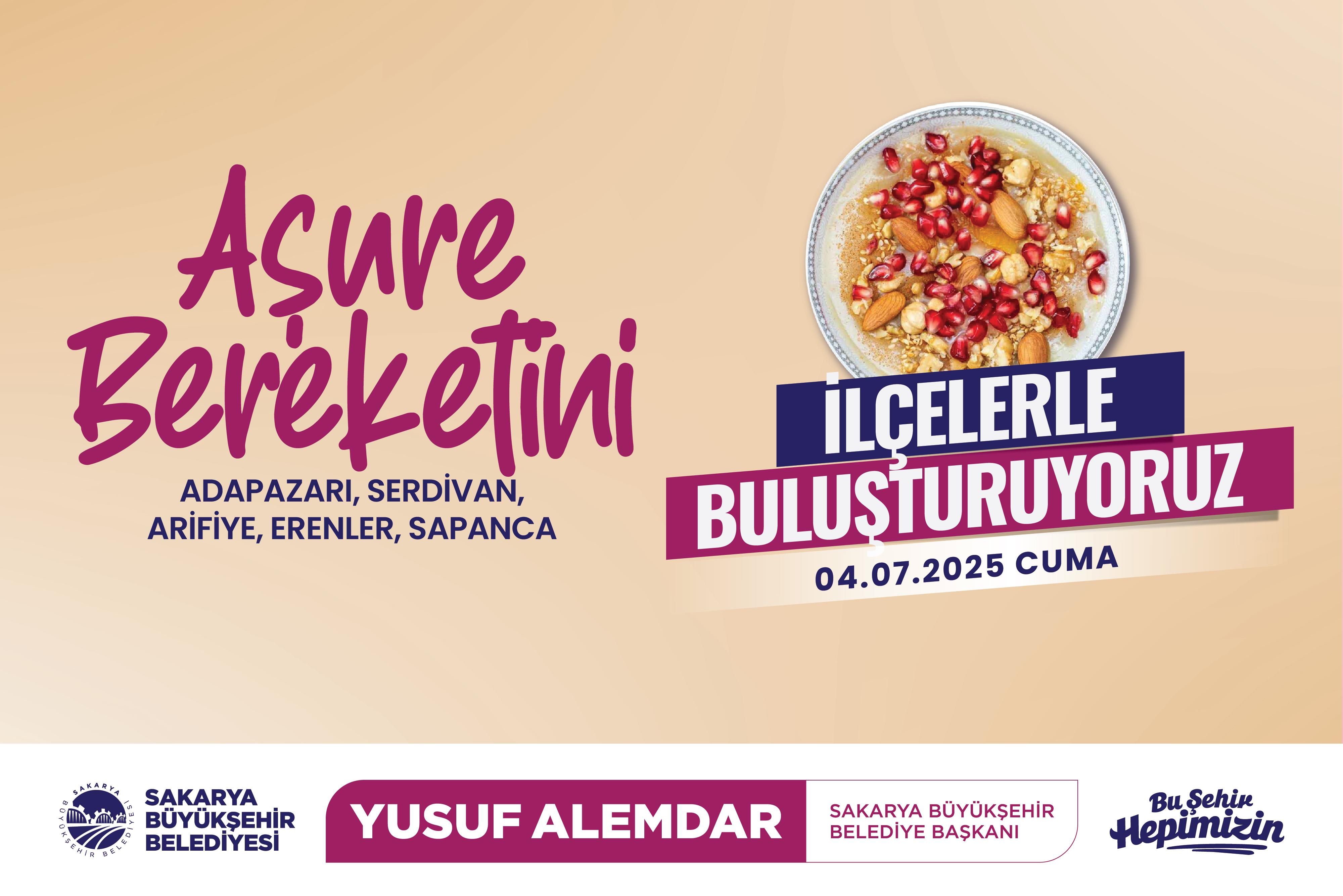 Büyükşehir Muharrem Ayı aşure bereketini şehrin 16 ilçesine taşıyacak 