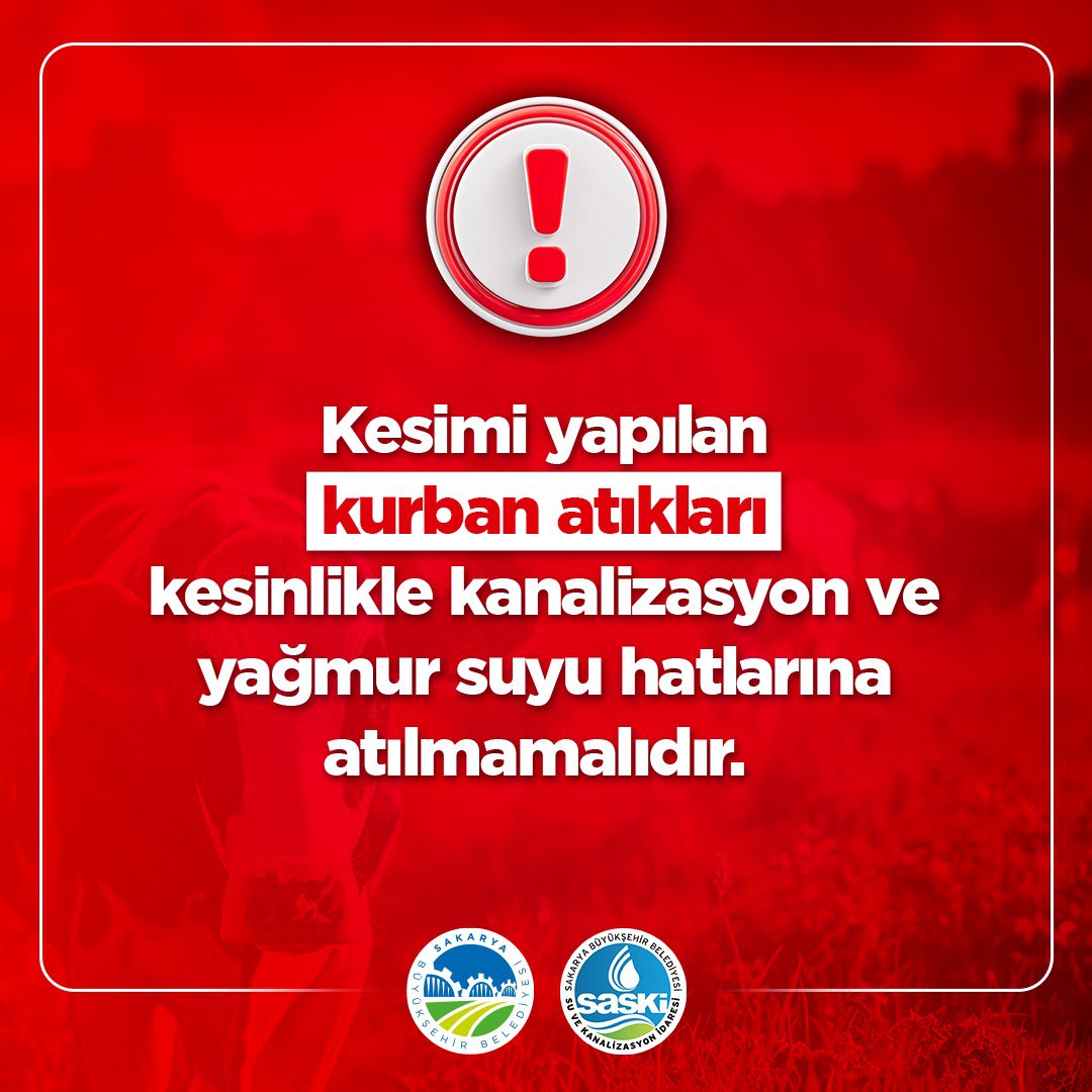 SASKİ’den kurban atıkları ile ilgili önemli uyarı