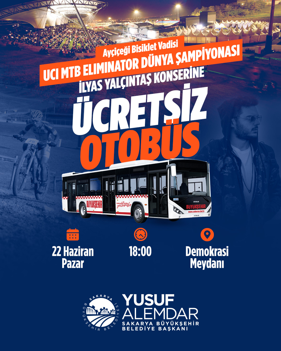 Dünya Şampiyonası ve İlyas Yalçıntaş konseri için ücretsiz ulaşım
