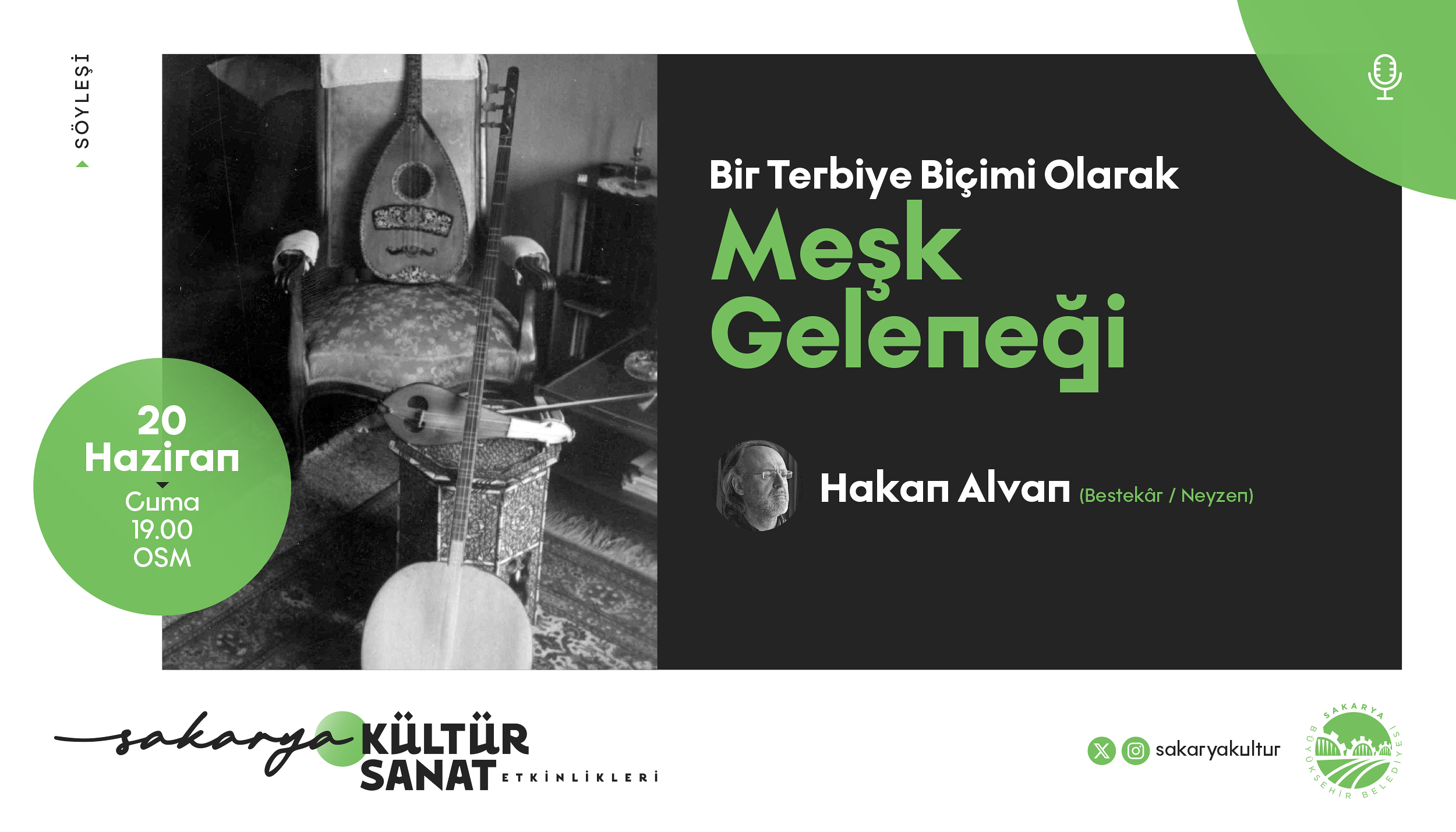 Büyükşehir kültür etkinlikleri söyleşi ve konser ile devam edecek
