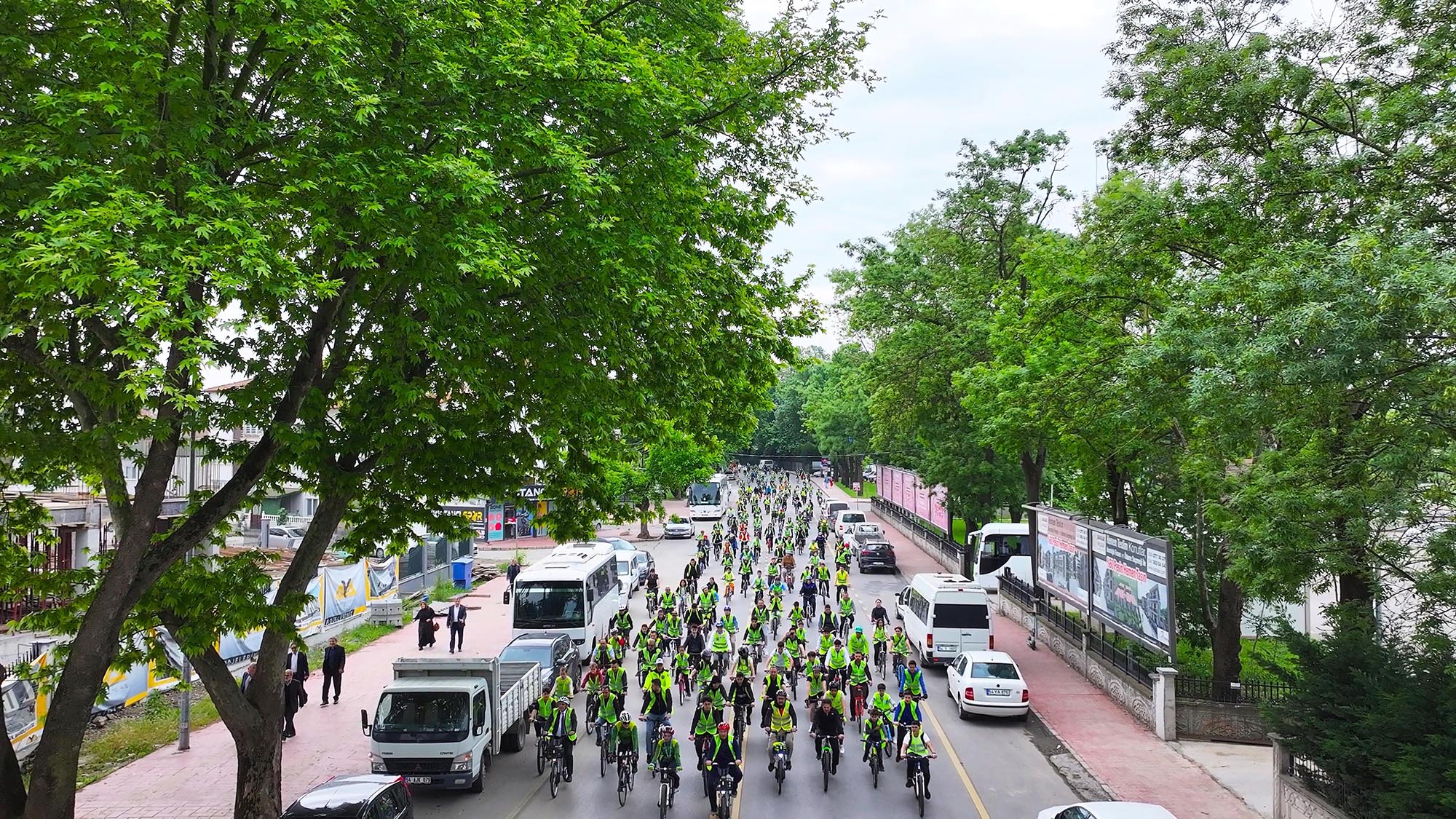 Trafik Haftası’nda pedallar şehrin merkezinde döndü