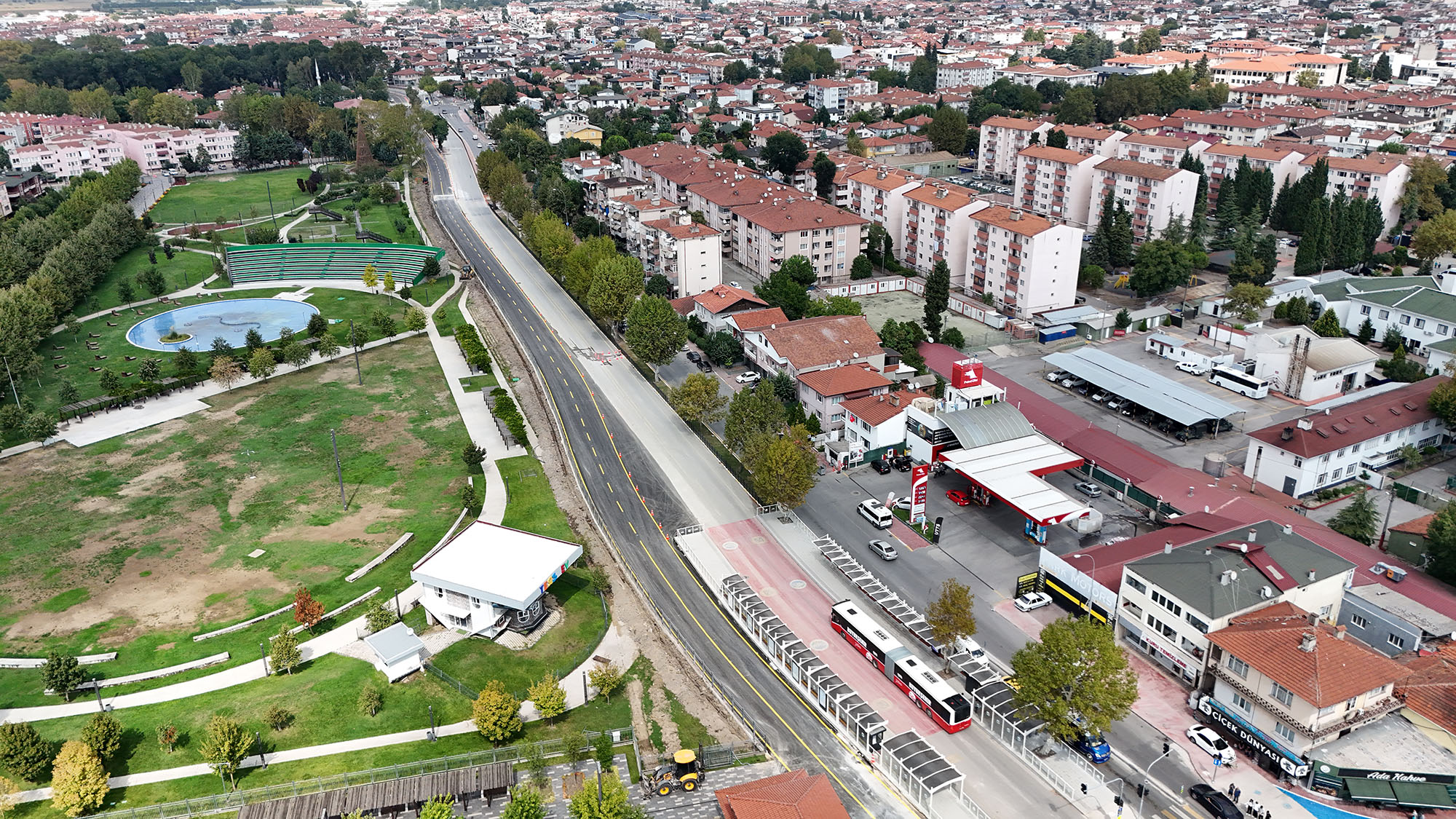 Yazlık Kavşağı ile Millet Bahçesi arasındaki yol çalışmaları tamamlandı