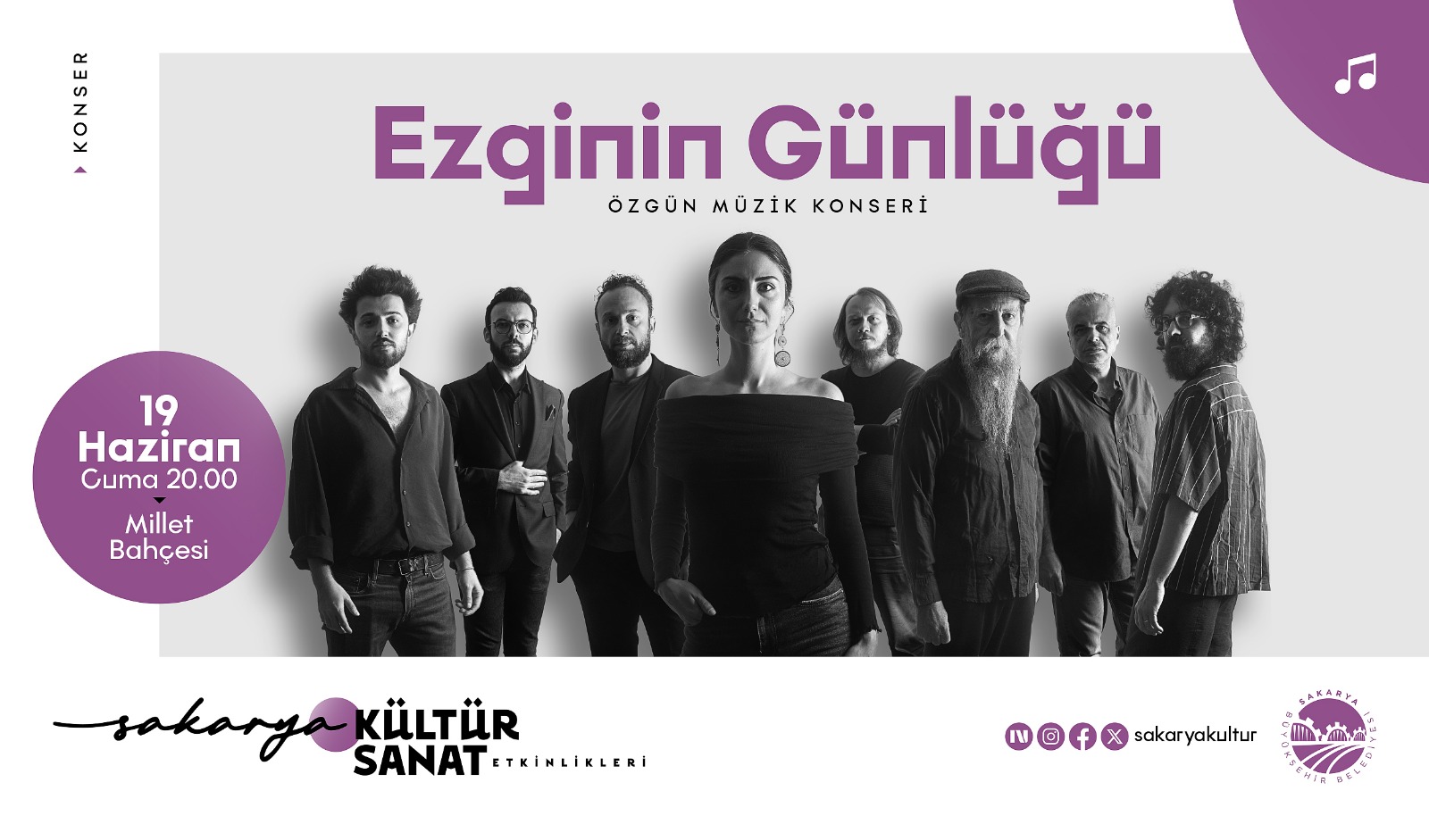 Sakarya’da yaz konserleri başlıyor: Öykü Gürman, Fettah Can, Ezginin Günlüğü, 90’lar pop… 