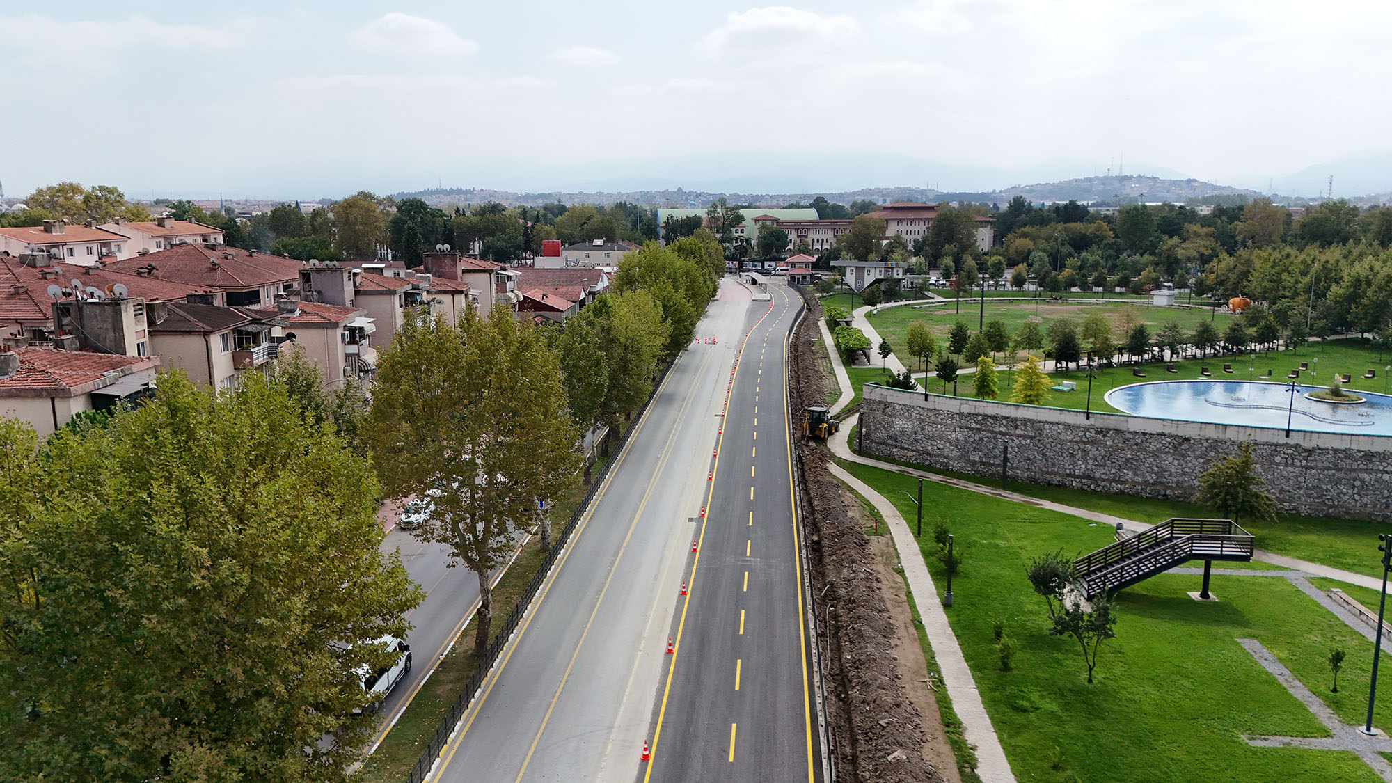 Yazlık Kavşağı ile Millet Bahçesi arasındaki yol çalışmaları tamamlandı
