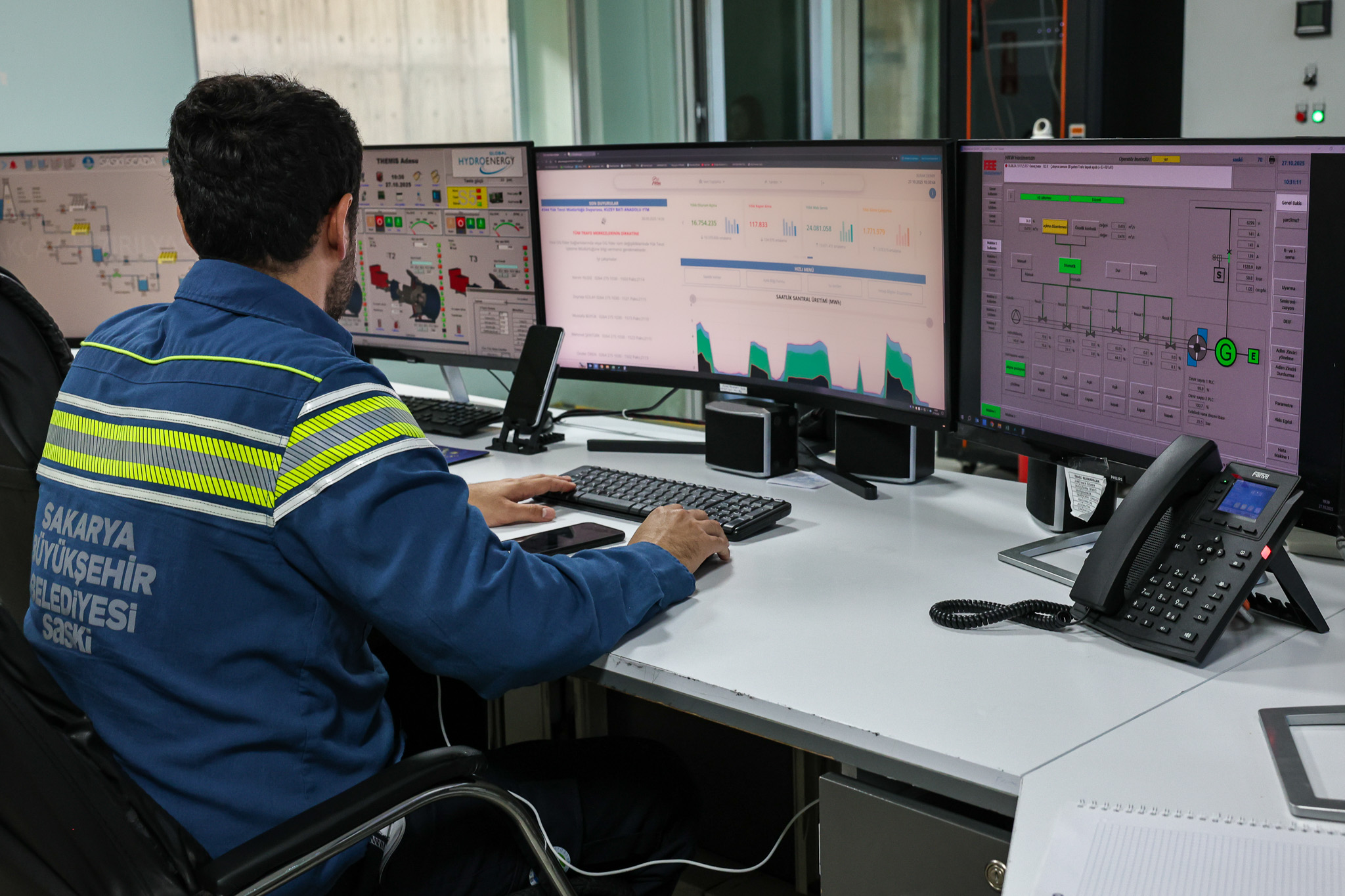 Geleceğin enerji uzmanları SASKİ’nin elektrik üretim tesislerini inceledi