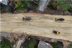 Şehir merkezinin beklediği bağlantı yolunda üstyapı çalışmalarına geçildi