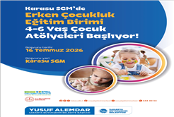Karasu SGM’de 4-6 yaş çocuk atölyeleri için kayıtlar başlıyor
