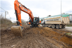 Yazlık Kavşağı’nda trafik yükünü hafifletecek duble yolda çalışmalar başladı