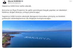 Sakarya'nın beklediği proje için dikkat çeken paylaşım: “Sapanca Gölü’müz nefes alacak”
