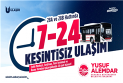 Sakarya’nın en yoğun bölgelerinde toplu taşıma 24 saat durmayacak