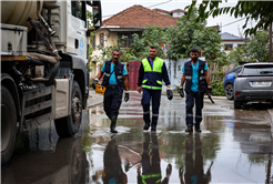 Şehri etkisi altına alan sağanak yağışın izleri siliniyor