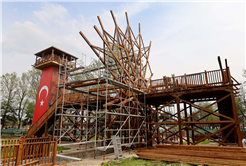 Şehrin kültürel simgesi Tarihi Çark’ta titiz çalışma devam ediyor